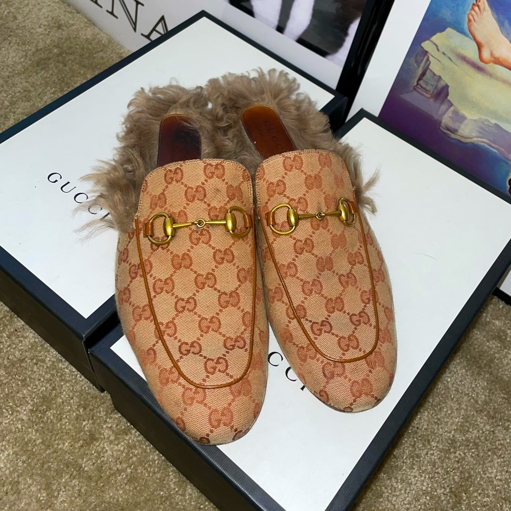 Gucci GG canvas prince town loafers